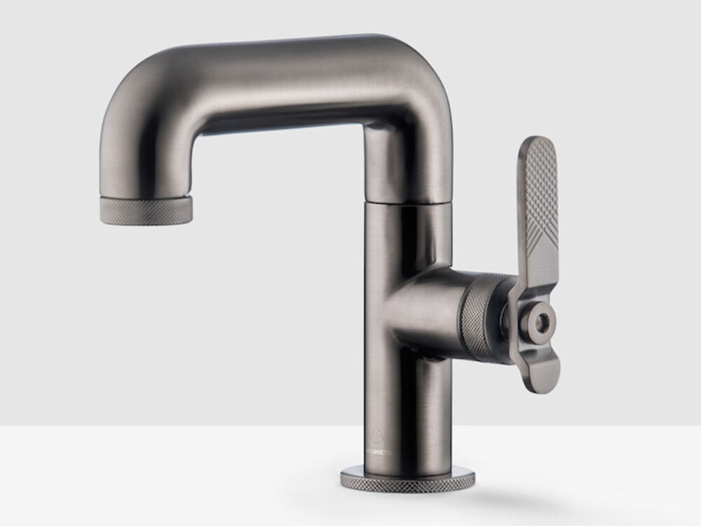 Miscelatore lavabo IB Rubinetterie in finitura acciaio